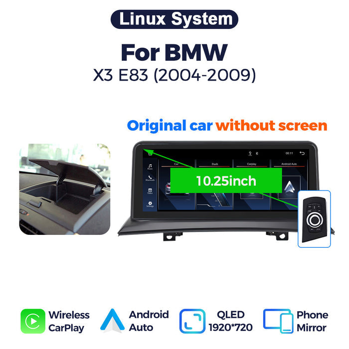Suitable for bmw x3 e83 2004-2009 bmw x3e83 linuxrestoration large screen carplay