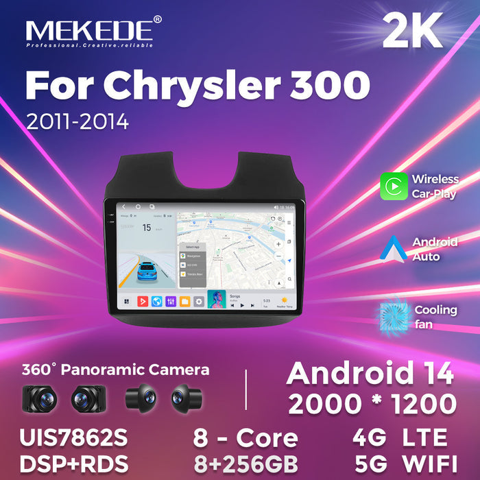 Suitable for chrysler 300 2011- 2014 dodge chrysler 300 android large screen car navigation