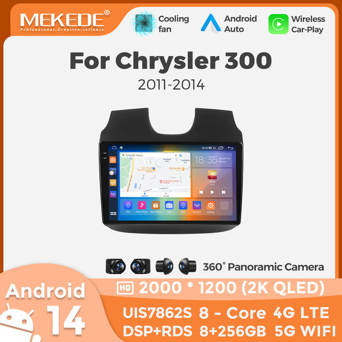 Suitable for chrysler 300 2011- 2014 dodge chrysler 300 android large screen car navigation