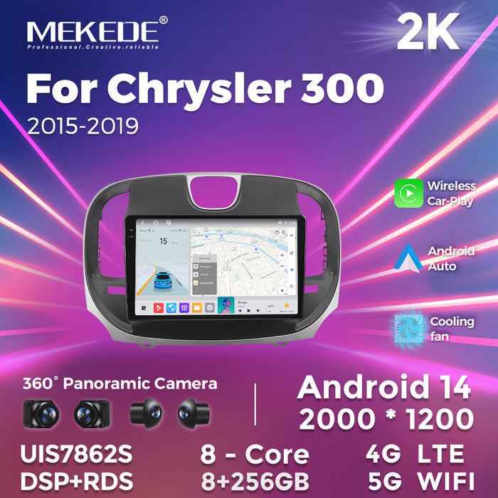 Suitable for chrysler 300 2015- 2019 dodge chrysler 300 android large screen car navigation