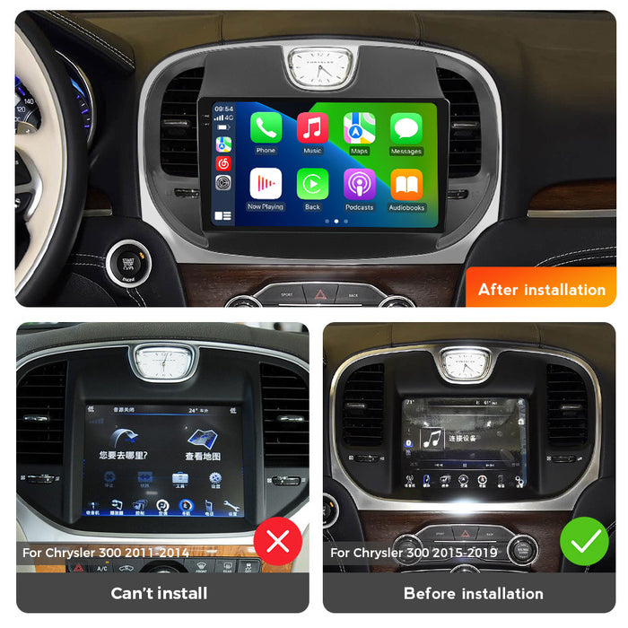 Suitable for chrysler 300 2015- 2019 dodge chrysler 300 android large screen car navigation