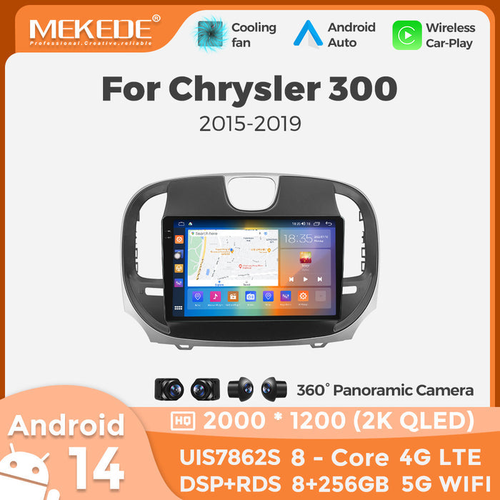 Suitable for chrysler 300 2015- 2019 dodge chrysler 300 android large screen car navigation