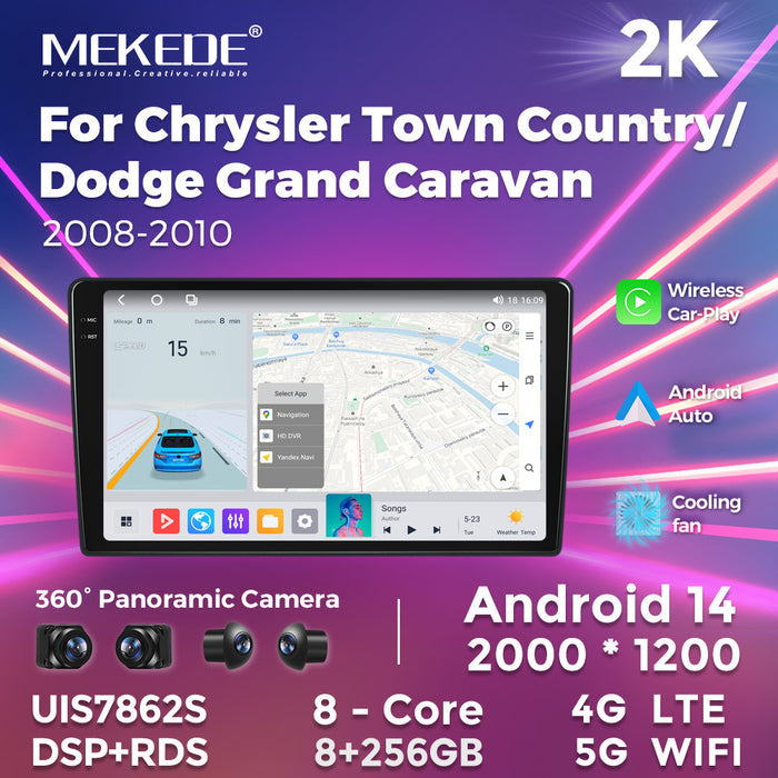 Suitable for chrysler town country dodge grand cara 08-10 android navigation