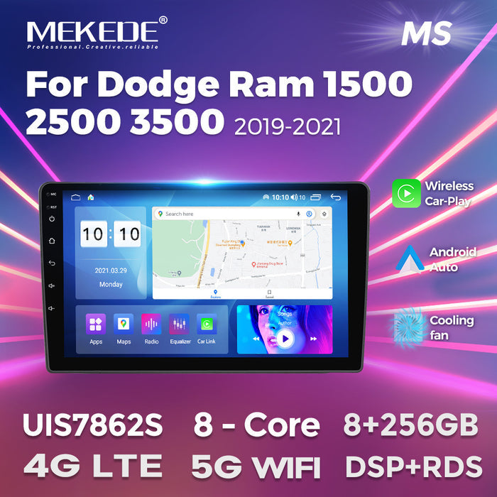 Suitable for dodge ram 1500 2500 3500 2019-2021 manual ac ram android navigation