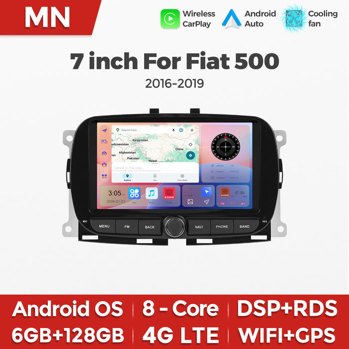 Suitable for fiat 500 2016 - 2019 fiat 500 7" car android smart navigator