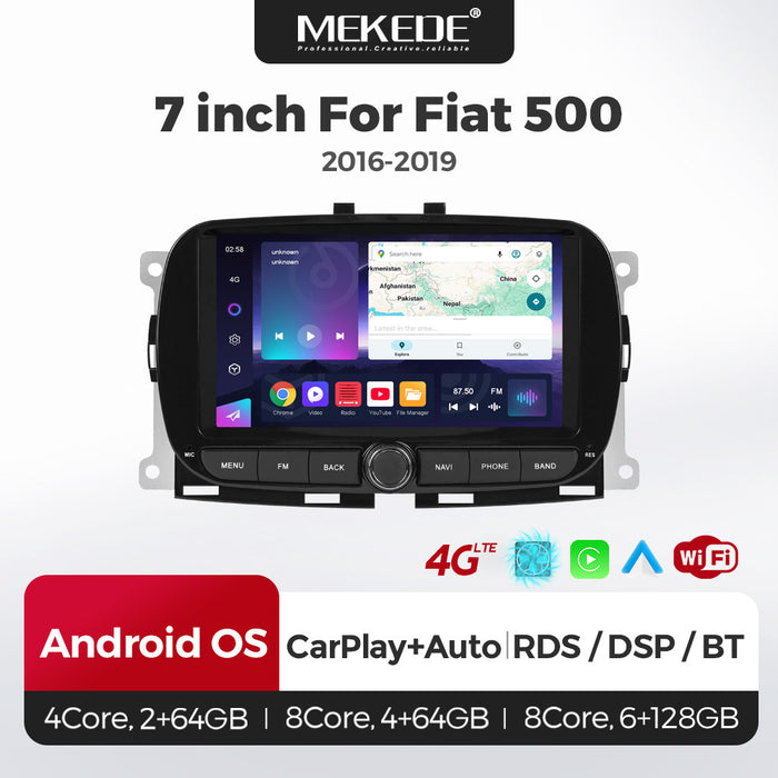 Suitable for fiat 500 2016 - 2019 fiat 500 7" car android smart navigator