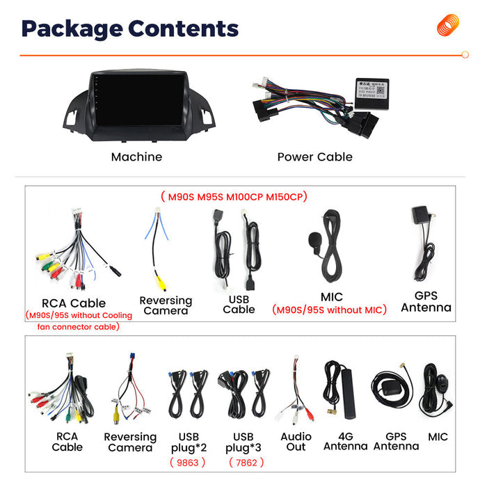 Suitable for ford kuga 2012-2019 ford escape car central control android navigation wireless carplay