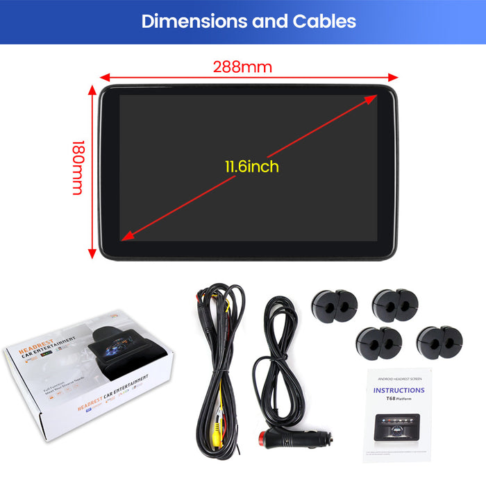 Suitable for headrest display car modification rear headrest monitor android video output screen