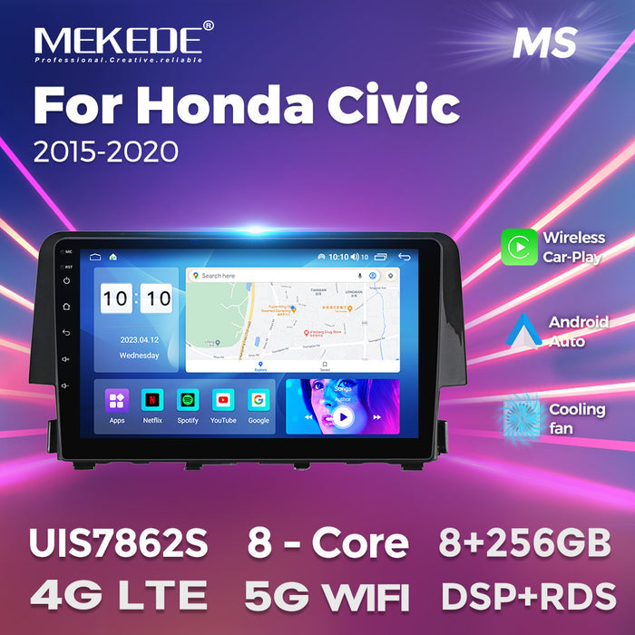 Suitable for honda civic 15-20 android car central control gps navigation carplay