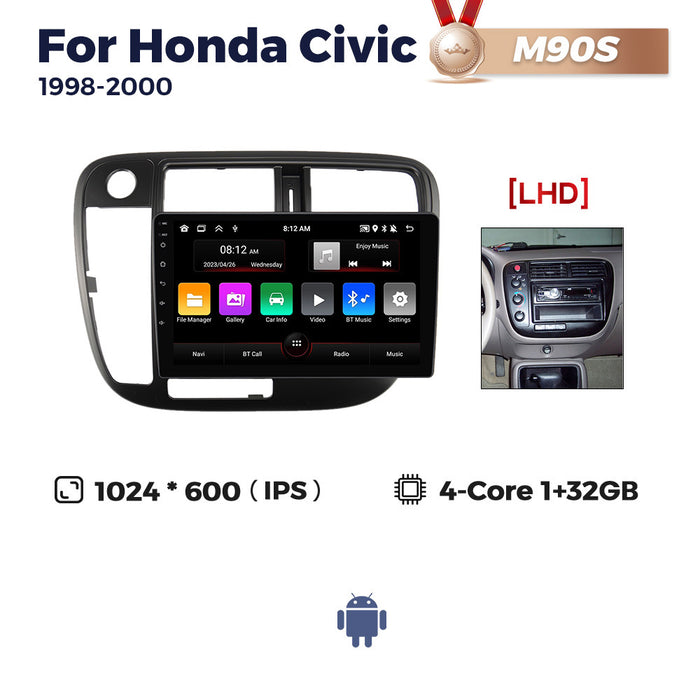 Suitable for honda civic 1998-2000 honda civic android car central control navigator bt5.0