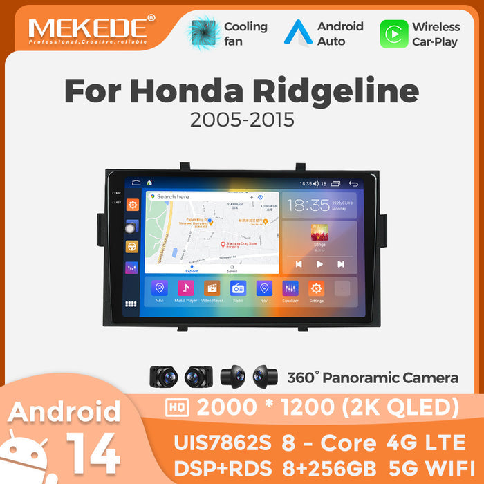 Suitable for honda ridgeline 2005-2015 honda pickup truck central control radio android navigator