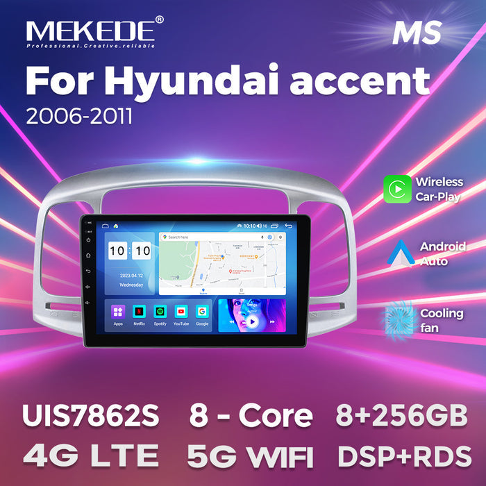 Suitable for hyundai accent 2006-2011 hyundai accent car smart central control android navigation