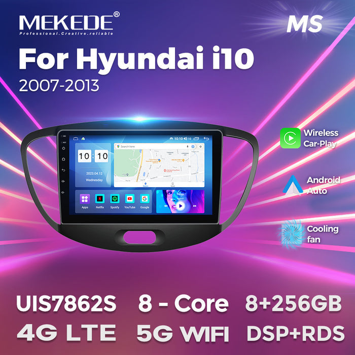 Suitable for hyundai i10 2007-2013 hyundai i10 large screen android car navigator cross-border supply