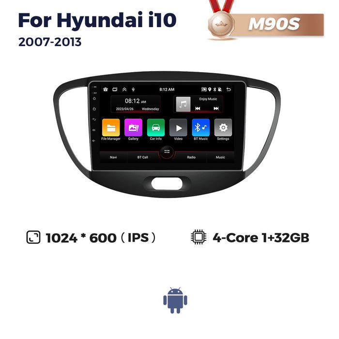 Suitable for hyundai i10 2007-2013 hyundai i10 large screen android car navigator cross-border supply