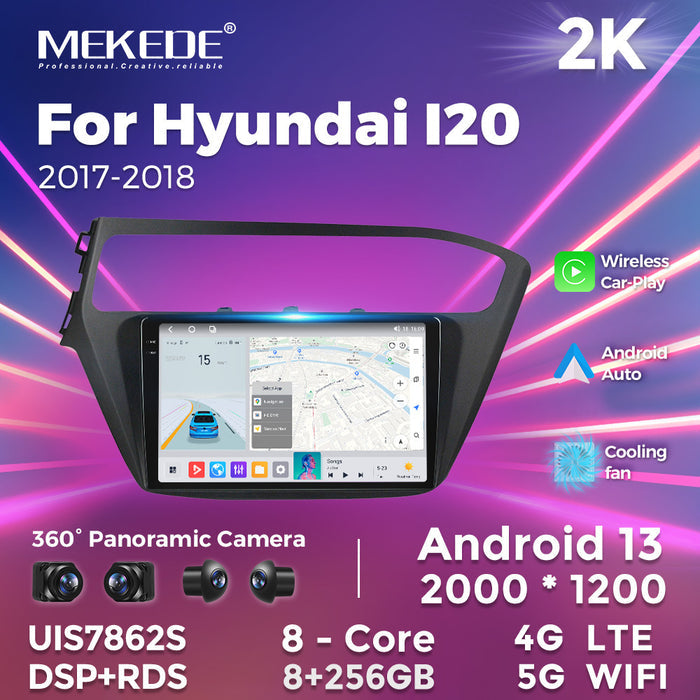 Suitable for hyundai i20 2017-2018, modern i20 retrofit smart android head unit car navigation system
