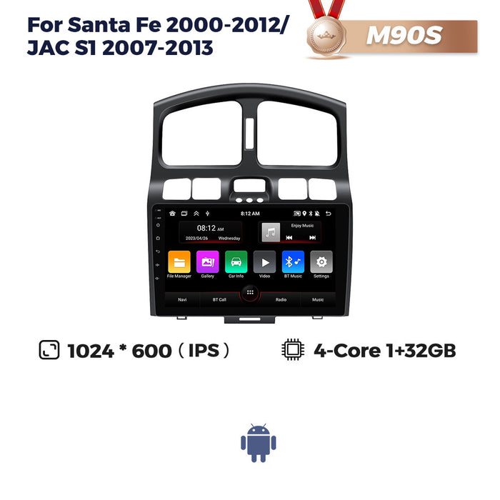 Suitable for hyundai santa fe 06-15 models, in-car central control gps navigation wireless carplay