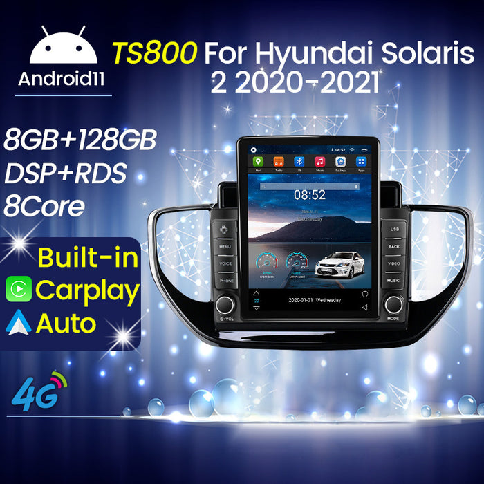 Suitable for hyundai solaris 2 2020-2021 vertical screen android smart navigator stone monument machine