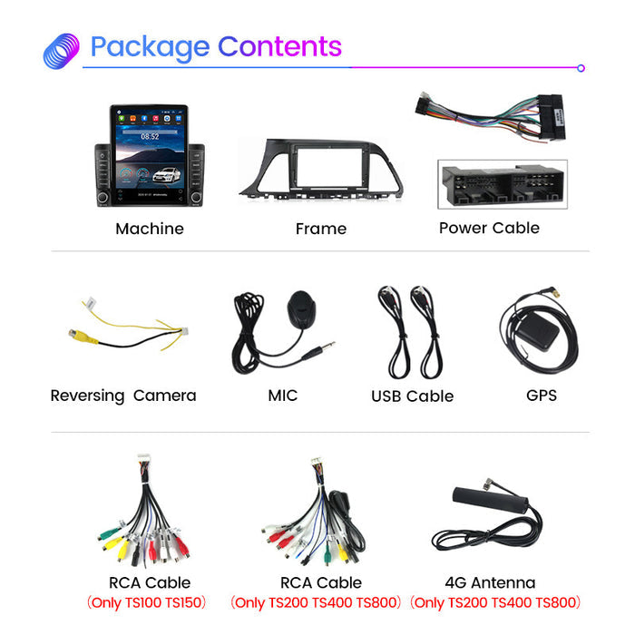 Suitable for hyundai sonata9 2015-2018 sonata 9 obelisk machine vertical screen android car navigation