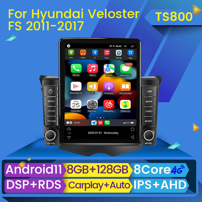 Suitable for hyundai veloster android navigation system with carplay (vertical screen, stone tablet style)