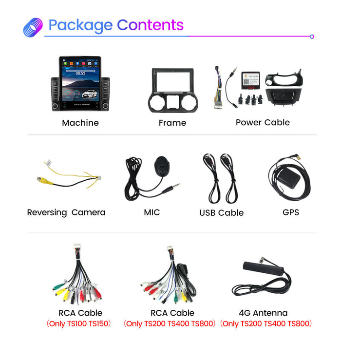 Suitable for jeep wrangler jeep wrangler stone tablet vertical screen smart car android navigation system
