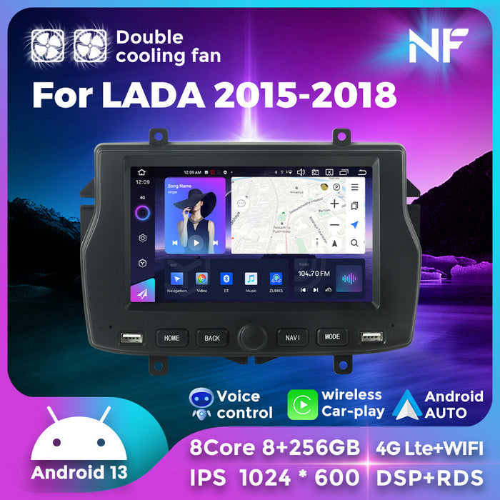 Suitable for lada 2015-2018 russian lada special 7" car android navigator with knob