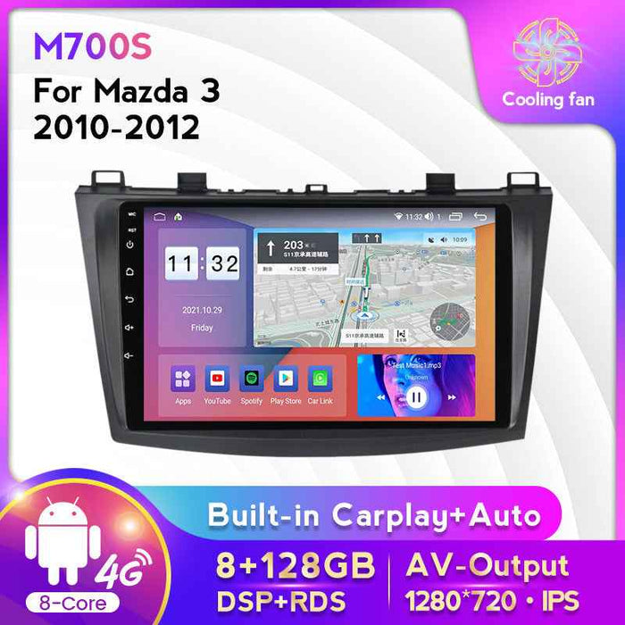 Suitable for Mazda 3 10-12 modified Android large screen central control car navigation screen 8 + 128G