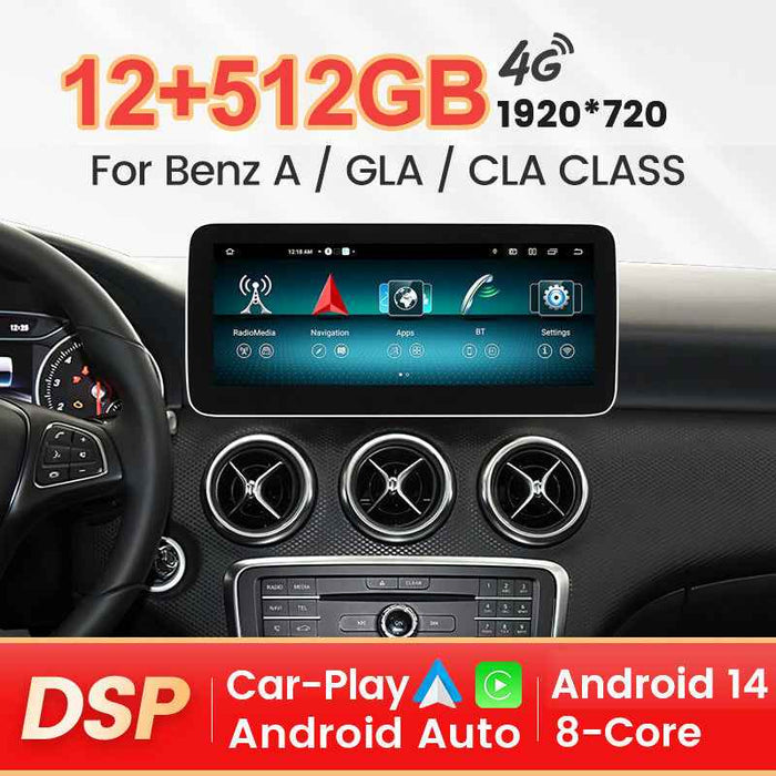 Suitable for Mercedes-Benz A/CLA/GLA class W176 Android large screen central control navigation car radio Carplay