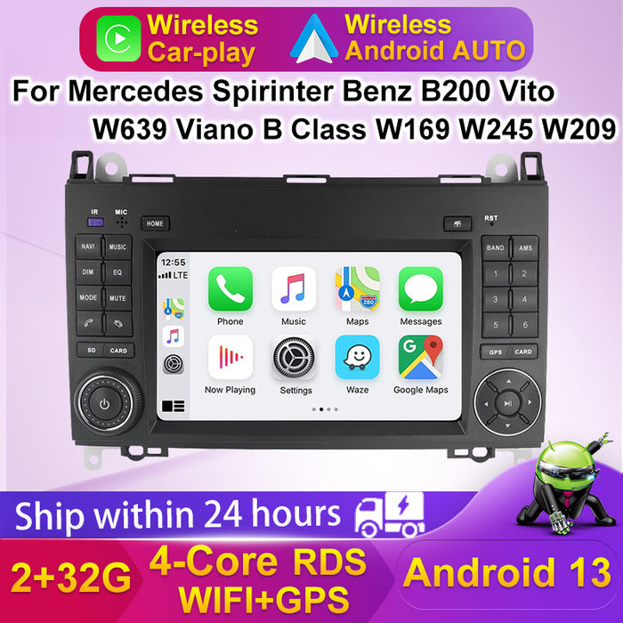 Suitable for mercedes benz b200 w906 w639class w169 discless car machine with buttons