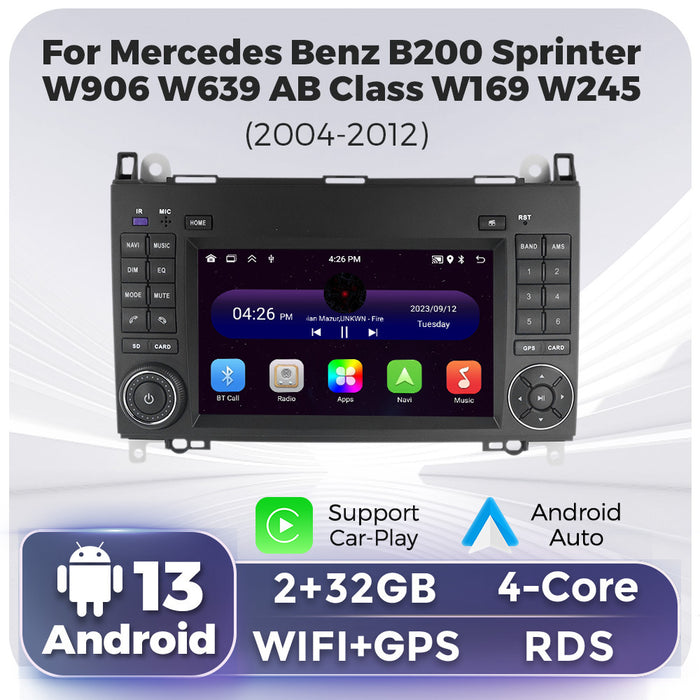 Suitable for mercedes benz b200 w906 w639class w169 discless car machine with buttons