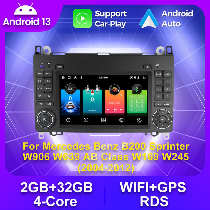 Suitable for mercedes benz b200 w906 w639class w169 discless car machine with buttons