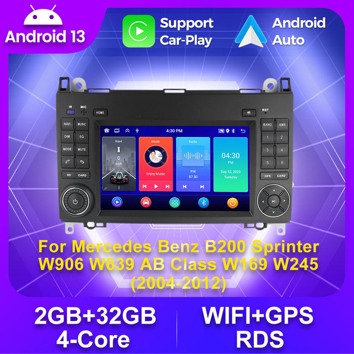 Suitable for mercedes benz b200 w906 w639class w169 discless car machine with buttons