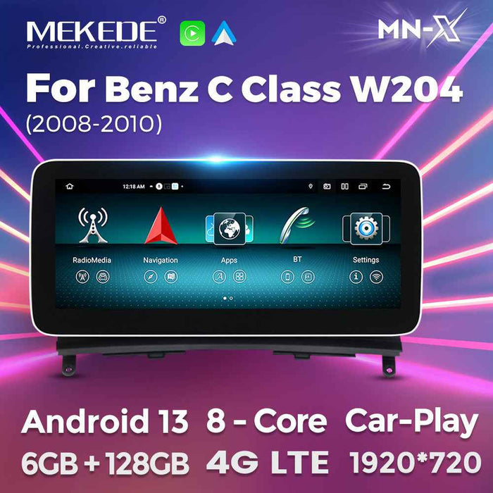 Suitable for Mercedes-Benz C-Class W204 C63 2008-2010 MN-X Android large-screen central control navigation radio