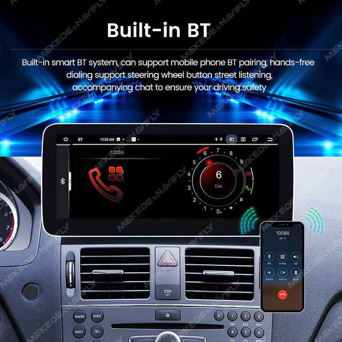 Suitable for Mercedes-Benz C-Class W204 C63 2008-2010 MN-X Android large-screen central control navigation radio