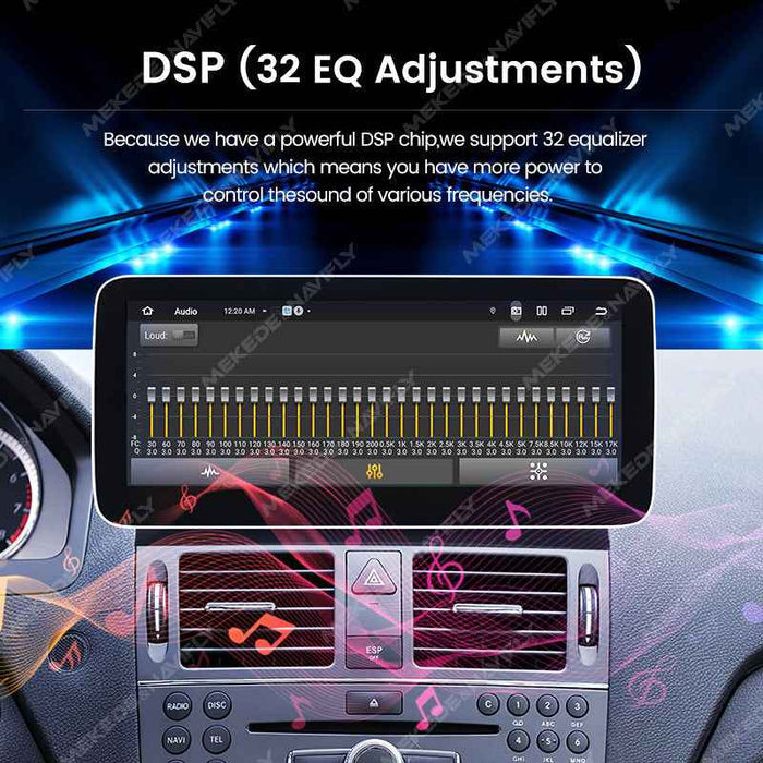 Suitable for Mercedes-Benz C-Class W204 C63 2008-2010 MN-X Android large-screen central control navigation radio