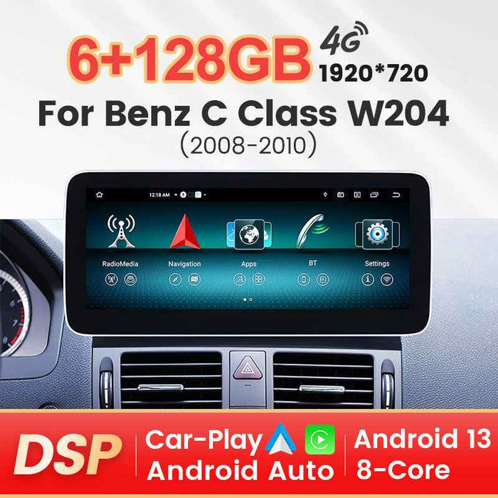 Suitable for Mercedes-Benz C-Class W204 C63 2008-2010 MN-X Android large-screen central control navigation radio