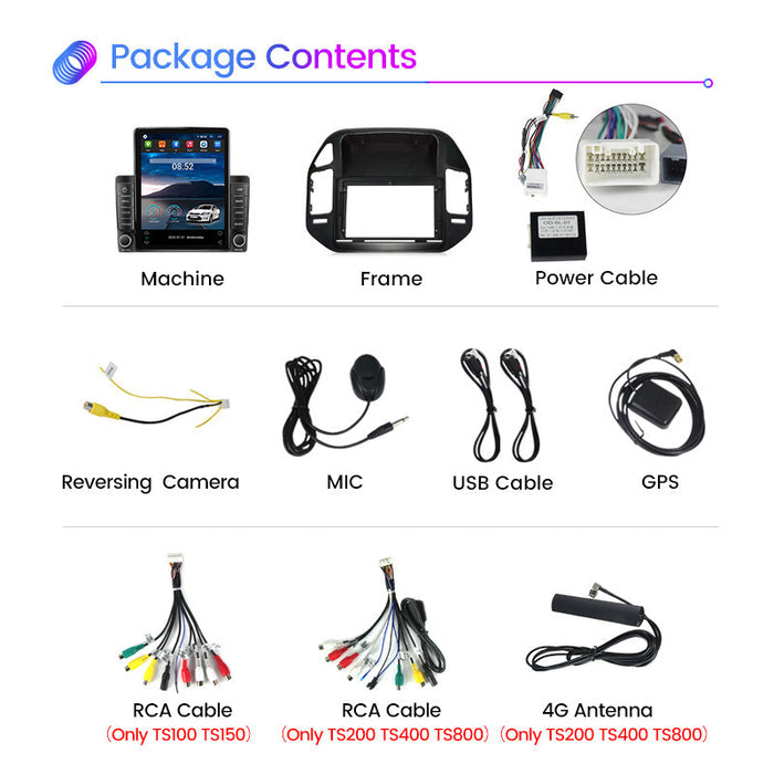 Suitable for mitsubishi pajero v73 vertical screen car android navigator stone monument machine
