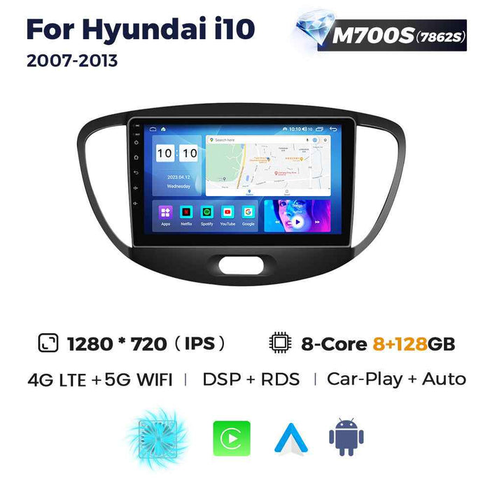Suitable for modern HYUNDAI i10 07-13 Android large screen central control navigation radio 8 + 256G