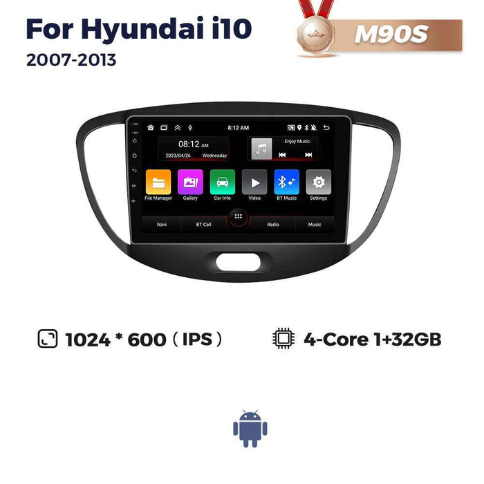 Suitable for modern HYUNDAI i10 07-13 Android large screen central control navigation radio 8 + 256G