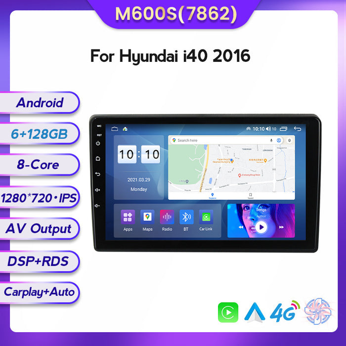 Suitable for modern I40 2016 modified Android large screen central control car navigation screen 8 + 128