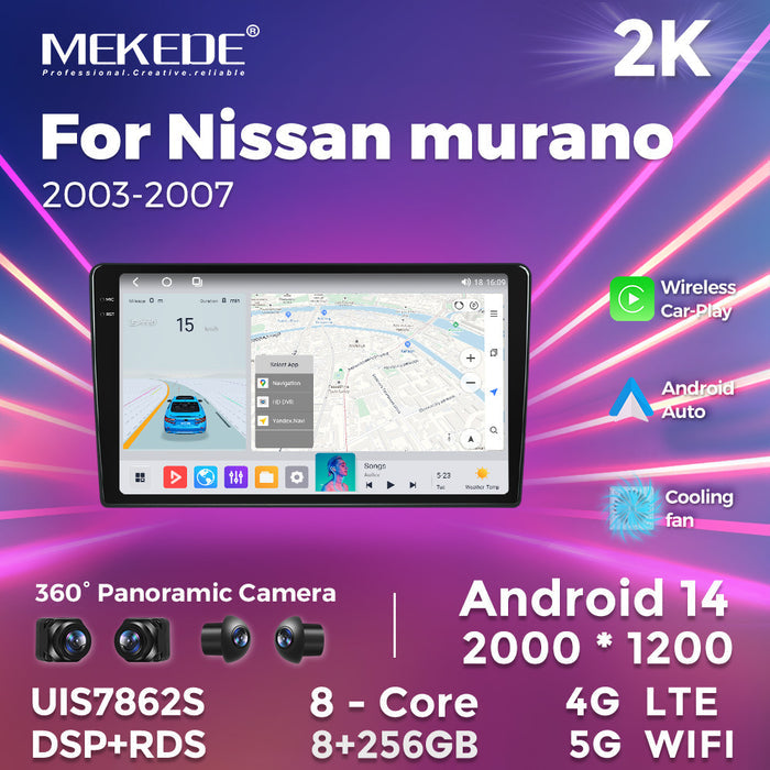 Suitable for nissan murano 2003-2007 nissan murano android large screen car navigation