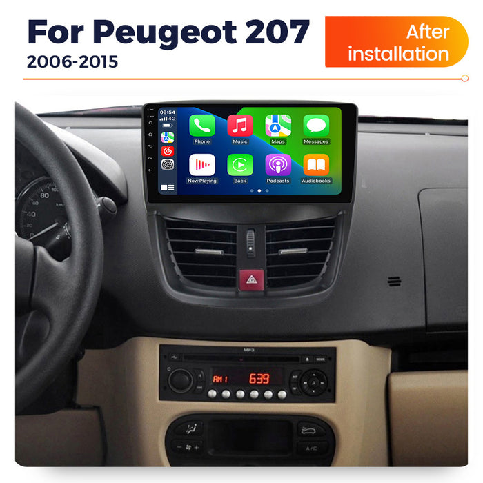 Suitable for Peugeot 207 2006-2015 Android large screen central control navigation radio 8 + 256G