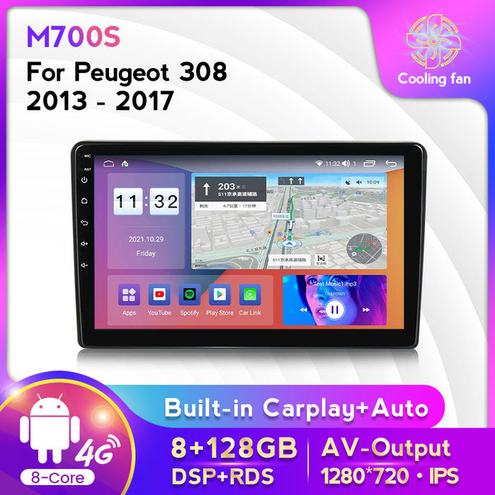 Suitable for Peugeot 308 13-17 to Android large-screen central control car navigation all-in-one machine 8 + 128