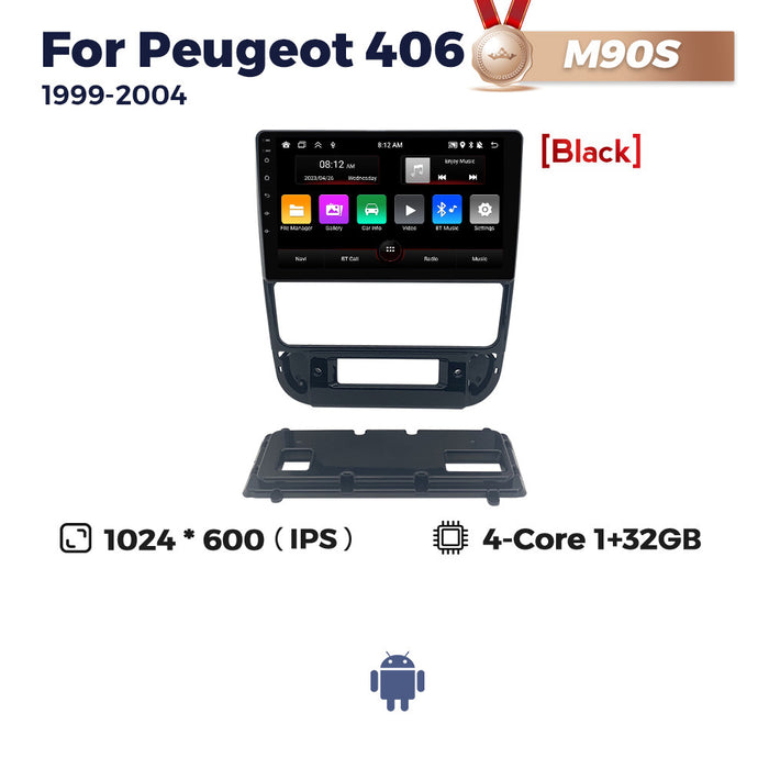 Suitable for peugeot 406, large screen android car navigation, rear view wireless carplay