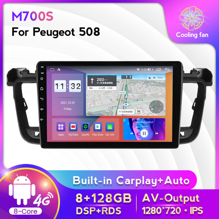Suitable for peugeot 508, large screen android car navigation, rear view wireless carplay