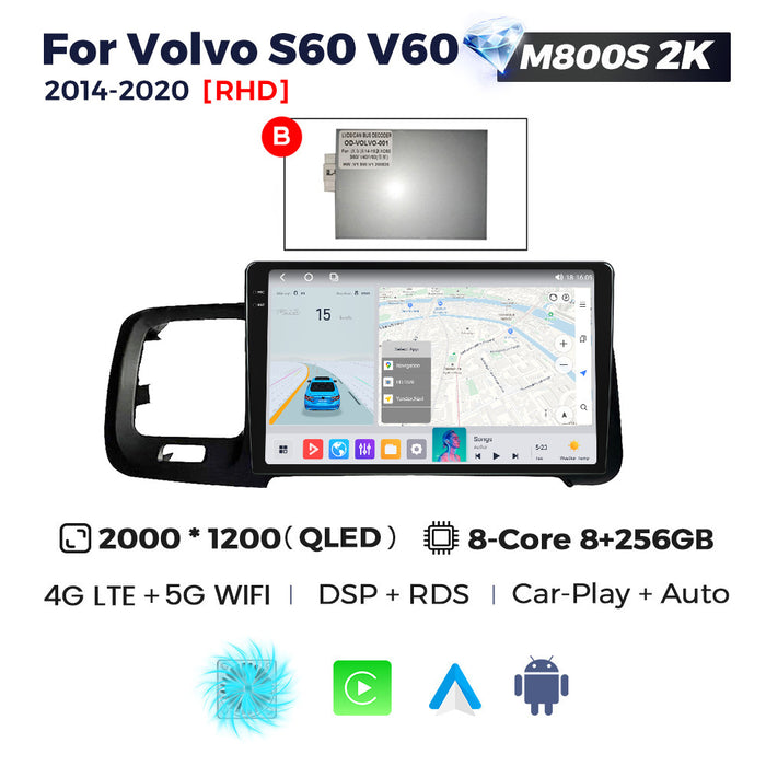 Suitable for rhd volvo s60 v60 2011-2020 right-hand drive volvo s60 android car navigation