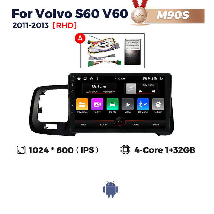 Suitable for rhd volvo s60 v60 2011-2020 right-hand drive volvo s60 android car navigation