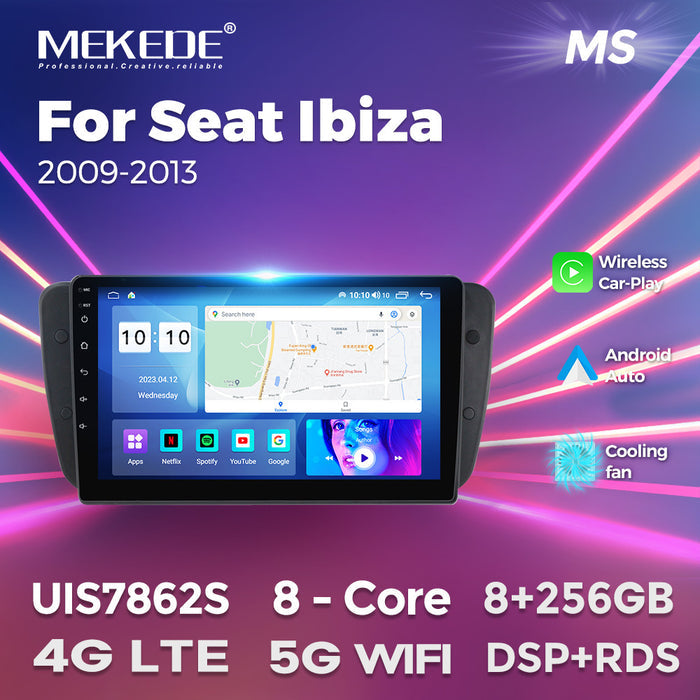 Suitable for SEAT Ibiza 2009-2013 Android large screen central control navigation radio 8 + 256G