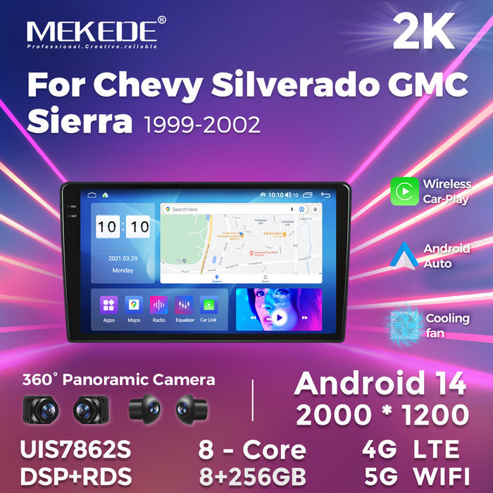 Suitable for silverado 1999-2002 chevy silverado gmc sierra android car navigation
