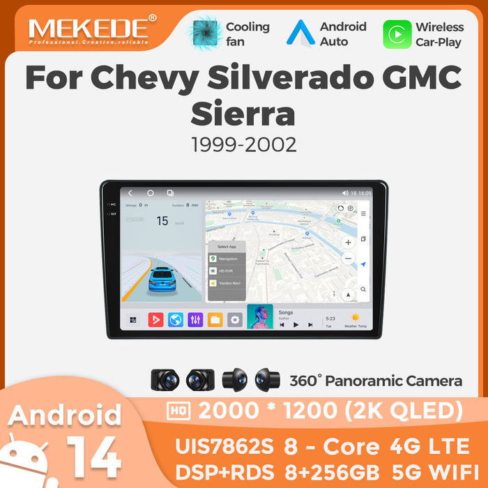 Suitable for silverado 1999-2002 chevy silverado gmc sierra android car navigation
