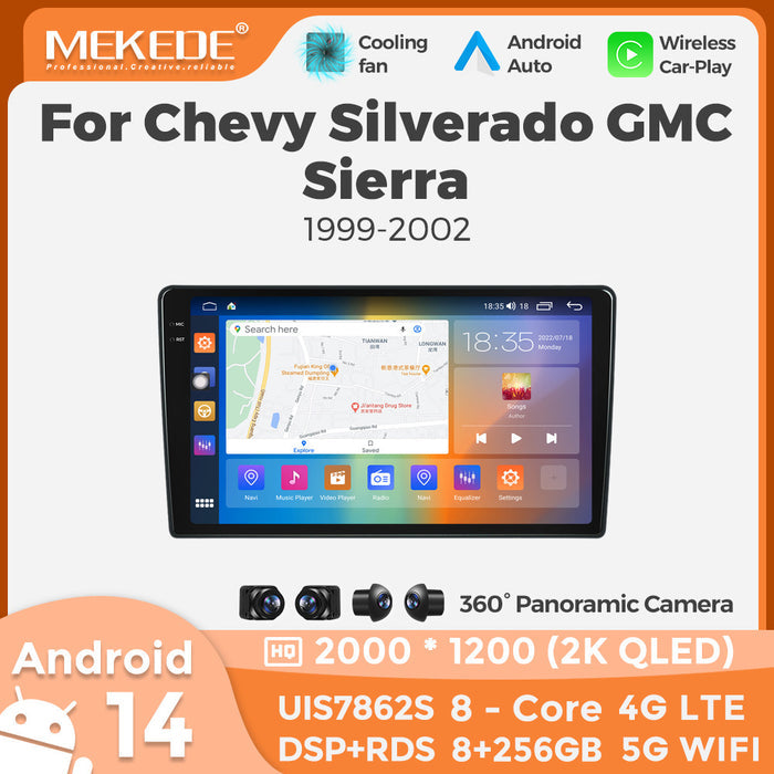 Suitable for silverado 1999-2002 chevy silverado gmc sierra android car navigation